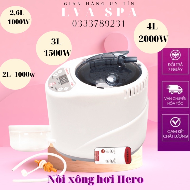 Nồi xông hơi 4Lít Hero dùng cho lều xông và phòng kính - BẢO HÀNH ĐẦY ĐỦ