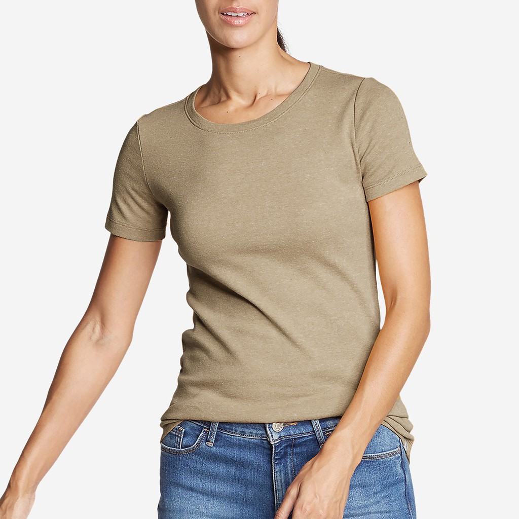 Áo thun nữ phông trơn Casual 1st cổ tròn tay ngắn cộc, 100% cotton thoáng mát, thích hợp đi làm, đi chơi, du lịch | BigBuy360 - bigbuy360.vn