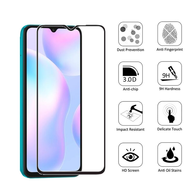 Redmi 9A 9C Tempered Glass High Quality Xiaomi Redmi Note 9s 9 8 7 K30 Pro 8A Full Coverage Screen Protector Protective Tempered Glass Film