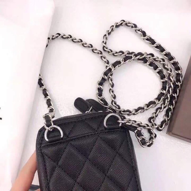 Xả Hàng Túi Đeo Chéo Đựng Điện Thoại Màu Đen Cho Nữ