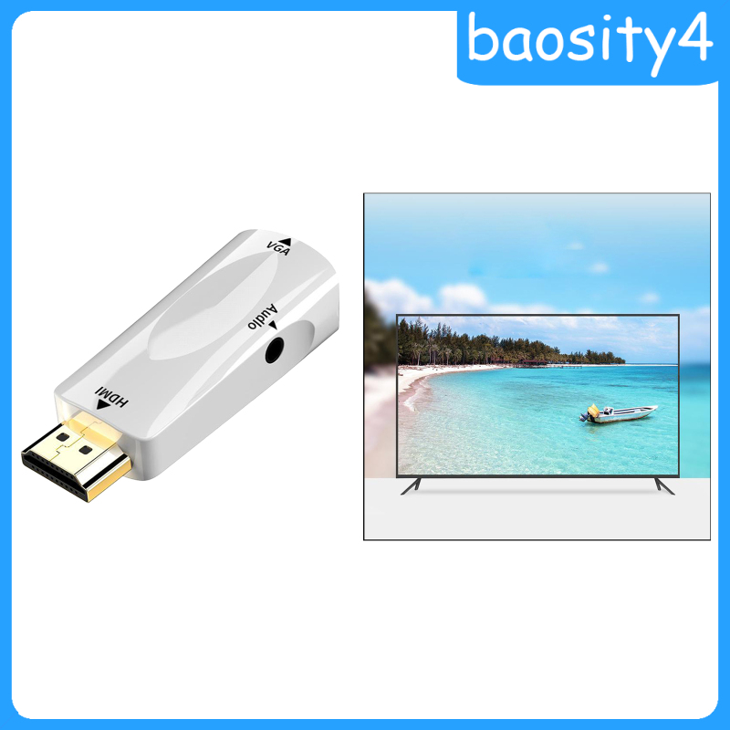 (Baosity4) Mini To Vga Adapter Easy To Use For Desktop Pc Monitor Chromebook