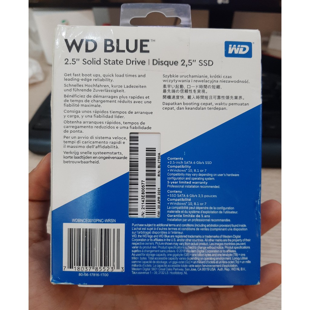 Ổ Cứng SSD 1TB 2TB WD Blue - 3D NAND 2.5 inch SATA 3 - Bảo hành 5 năm | BigBuy360 - bigbuy360.vn