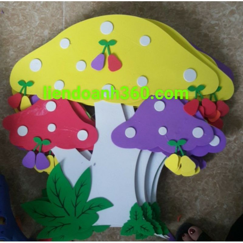 Cây Nấm Trang Trí Mầm Non Cao 50cm