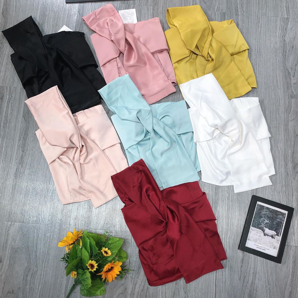 Áo lụa chéo cách điệu (ảnh thật, video) | BigBuy360 - bigbuy360.vn