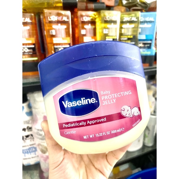 Sáp dưỡng ẩm Vaseline BABY PROTECTING JELLY Mỹ 450ML MÀU HỒNG