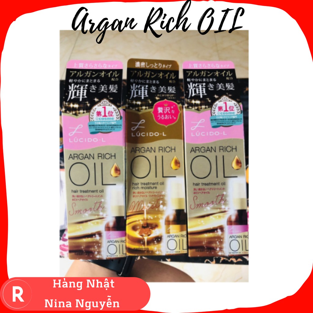 (BILL - Sẵn) Tinh Dầu Dưỡng Tóc Lucido L Argan Rich Oil