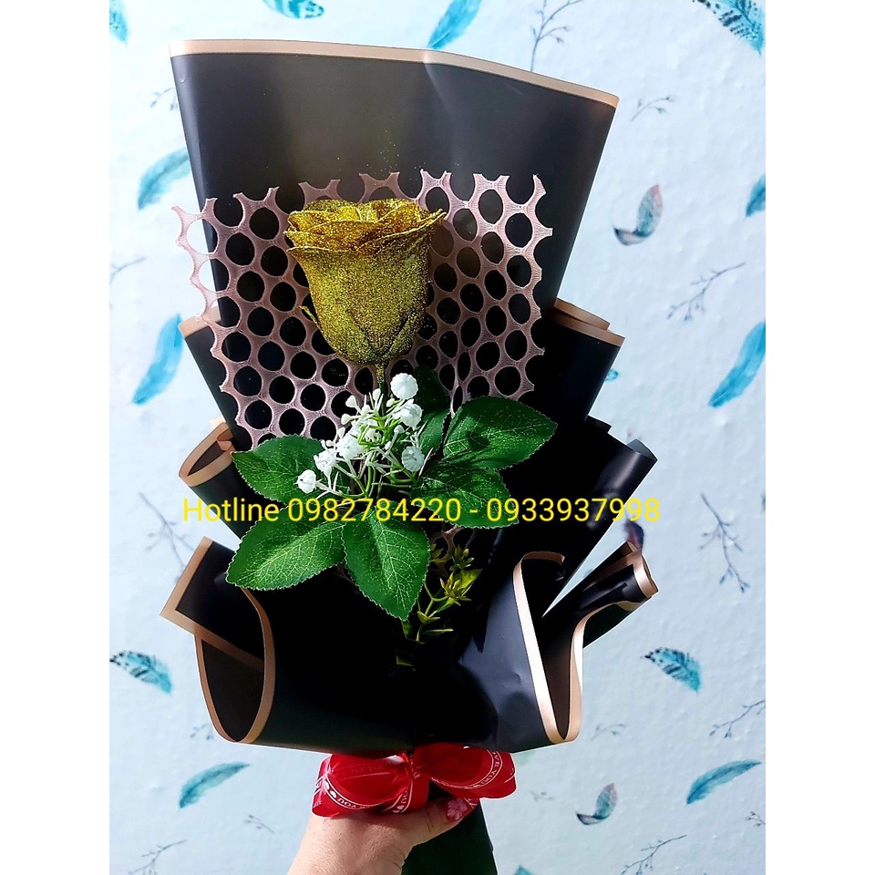 Bó hoa sáp 1 bông Linh Xù Shop HS04 quà lưu niệm, kỷ niệm, sinh nhật, quà tặng mẹ