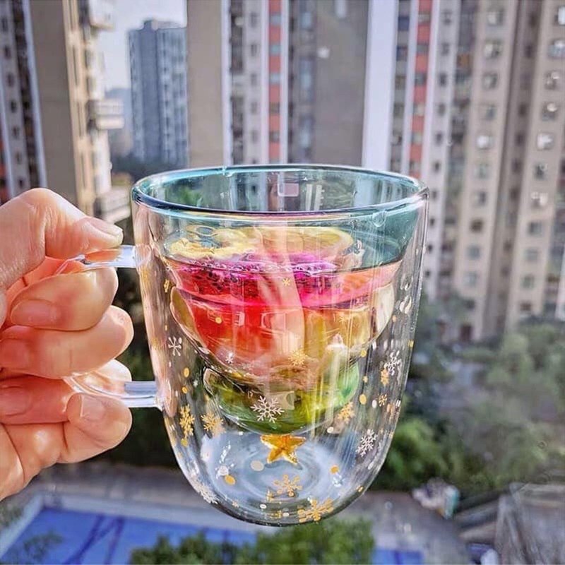 Cốc Thủy Tinh Phong Cách Giáng Sinh 300ml
