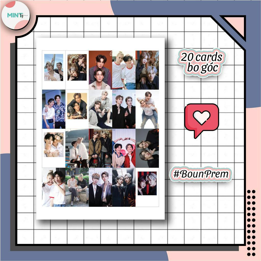 [CẮT SẴN - Handmade] Set 20 Cards - Ảnh bo góc Boun Prem
