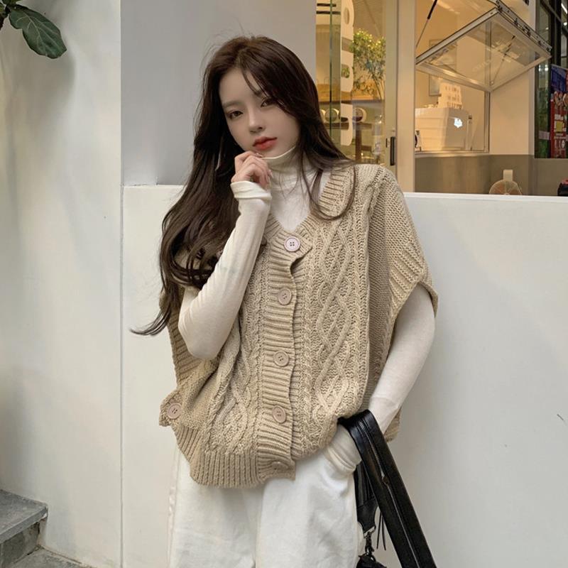 Áo Dệt Kim Nữ Không Tay Dáng Rộng Mới