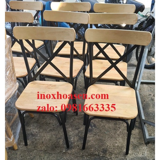 Ghế gỗ chữ X giá rẻ, ghế gỗ nệm nhà hàng, bàn ghế gỗ chữ X cao cấp