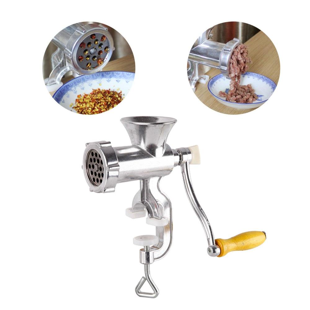 Máy Xay Thịt, Cua, Cá quay Tay Đa Năng, Đế Kẹp Bàn Tiện Lợi - Thép ko rỉ
