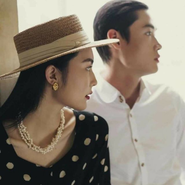 Nón cói đi biển đan dây viền trắng siêu xinh mũ panama viền lụa cao cấp