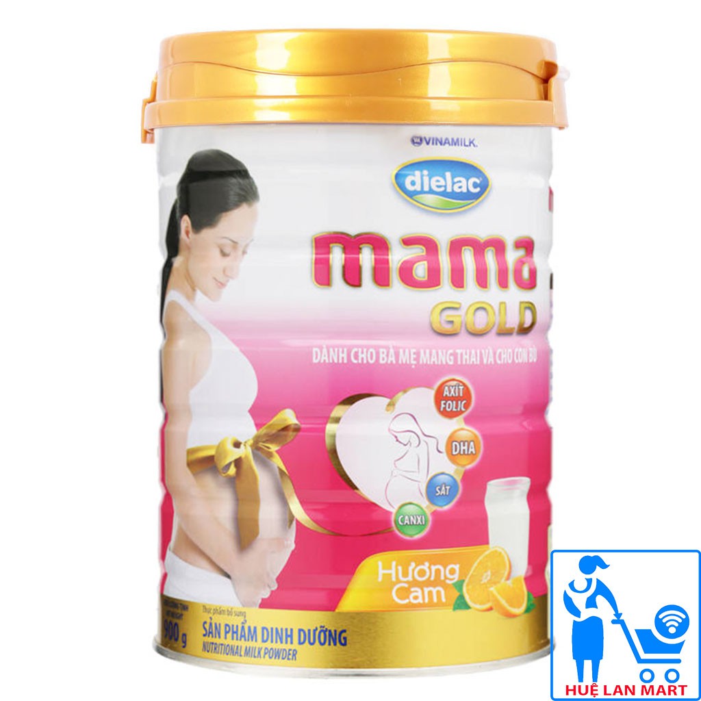 Sữa Bột Vinamilk Dielac Mama Gold Hương Cam Hộp 900g (Bà mẹ mang thai và cho con bú)