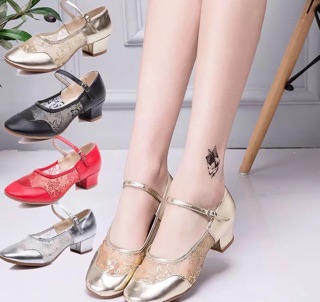 Giày khiêu vũ la tin vải ren nữ