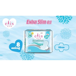 Băng vệ sinh siêu mỏng  Elis Extra Slim 0.1 miếng 25 cm ( 8 miếng/gói ) 