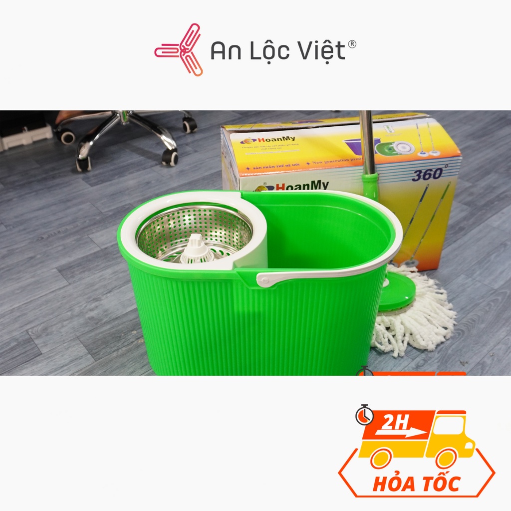 Bộ lau nhà 360 độ Hoàn Mỹ, Tiện lợi, Độ bền cao