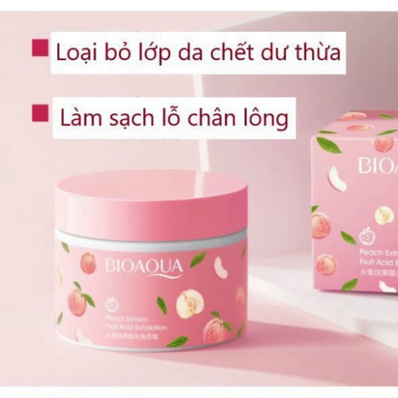 Tẩy Tế Bào Chết 𝑭𝒓𝒆𝒆𝒔𝒉𝒊𝒑 Tẩy Tế Bào Chết Bioaqua Trái Đào Tươi Giúp Mịn Giữ Ẩm Cho Da 140gr Chính Hãng Nội Đ