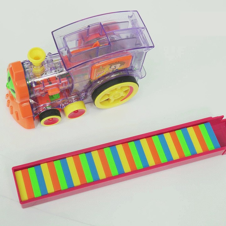[Bản 2022] Đồ Chơi Đoàn Tàu Hoả Xếp Domino Tự Động Cho Bé Khám Phá Sáng Tạo - Cỡ To