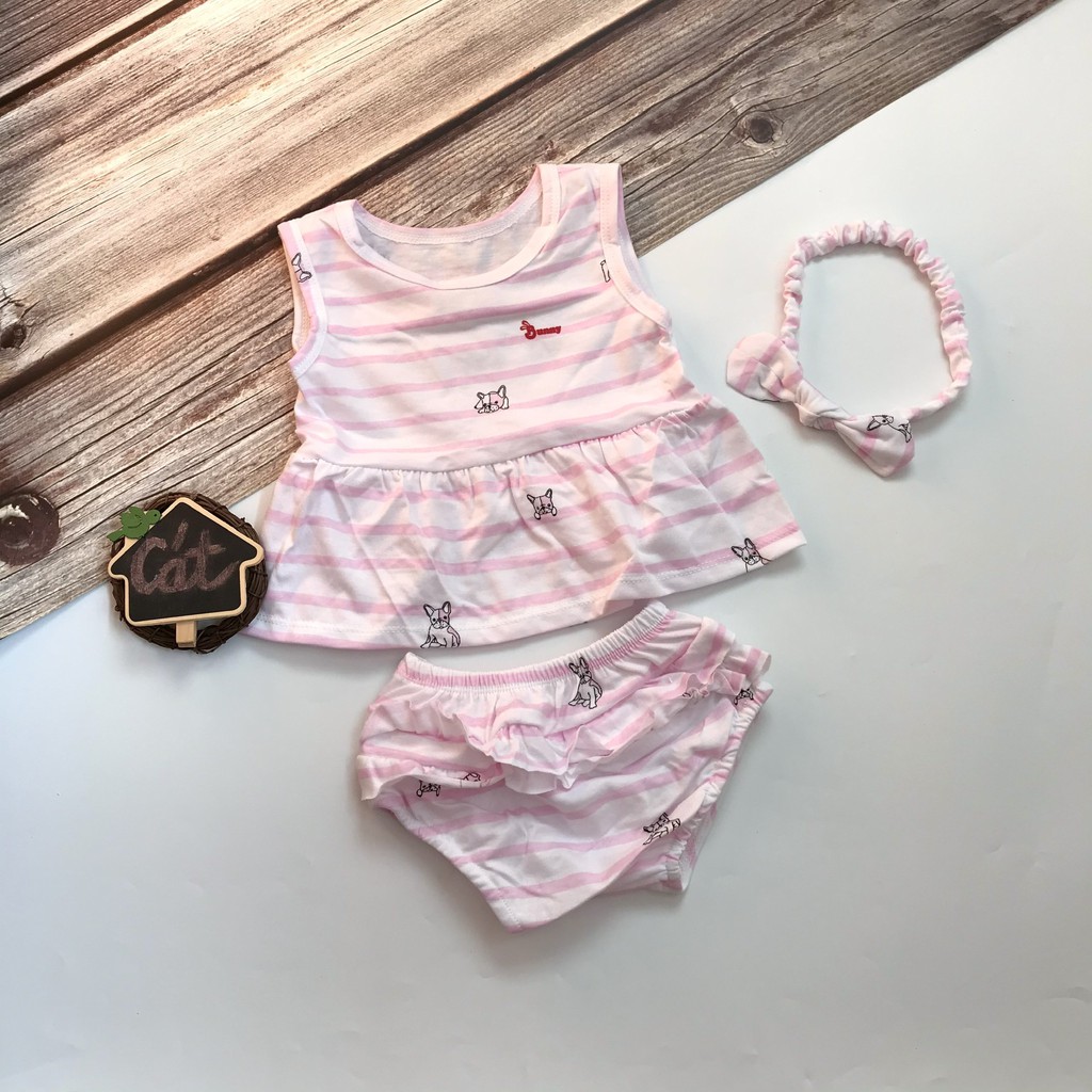 Combo 5 bộ babydoll bé gái 3-11kg