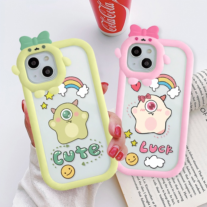 Ốp lưng iphone nơ camera hình vuông quái cute 6/6splus/7/7plus/8/8plus/x/xs/11/12/13/pro/max/plus/promax-SALE SỐC Q4-13