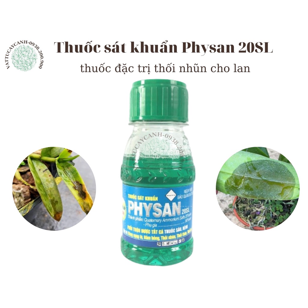 [Mã INBAU25 giảm 25K đơn 149K] Thuốc sát khuẩn TOTT'S FERTILIZER Physan thuốc đặc trị thối nhũn cho lan 20SL  chai 100ml