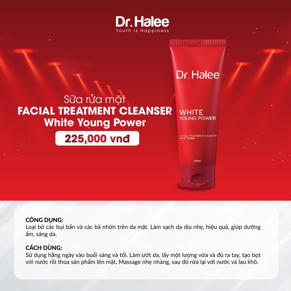 Sữa rửa mặt Dr.Halee Facial Treatment Cleanser 100ml sạch sâu dịu nhẹ cho da