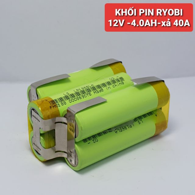 achun.vn - KHỐI PIN RYOBI-3S-12V - 4000mah XẢ 40A (không Mạch) cell Lishen