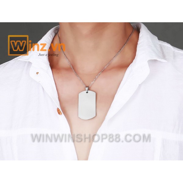 Mặt dây chuyền thẻ bài MDC214 mặt dây chuyền thẻ bài dogtag lính mỹ Asam