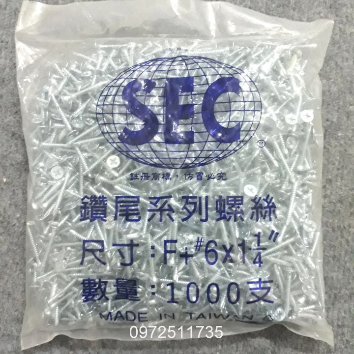 Vít tự khoan đầu bằng (1000 cái)