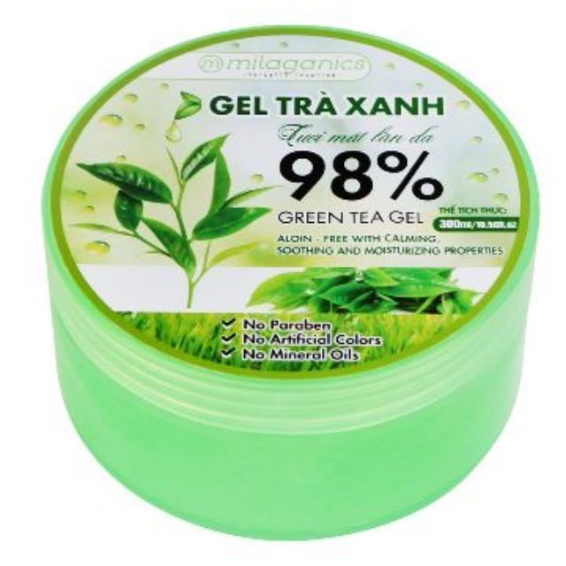 Gel Trà Xanh Tươi Mát Làn Da Milaganics 300ml