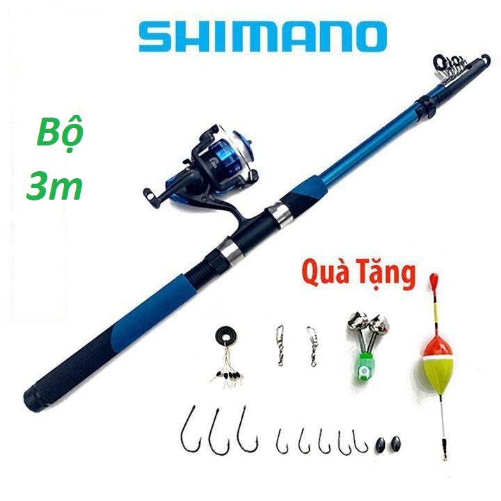 Cần câu máy SHIMANO kèm 10 món phụ kiện