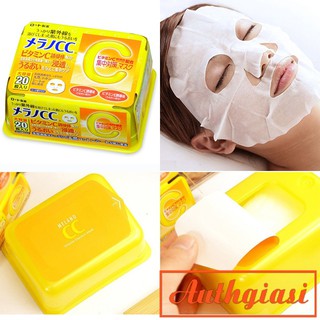 Mặt Nạ CC Melano Nhật Bản dưỡng ẩm trắng da chống lão hóa 20 miếng