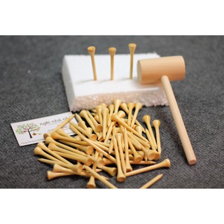 TRÒ CHƠI ĐÓNG ĐINH Cho bé từ 18m-3T (bé 12M có thể tập tành từ từ...^^)