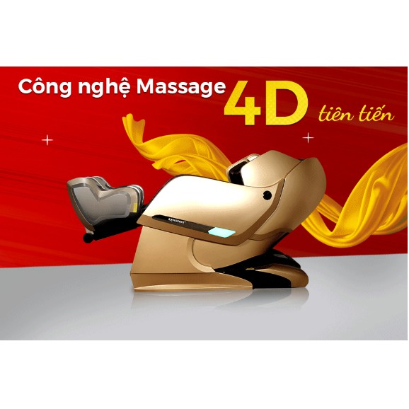 Ghế massage Kingsport G38 - Ghế mát xa toàn thân cao cấp, trang bị túi khí, nhiệt hồng ngoại