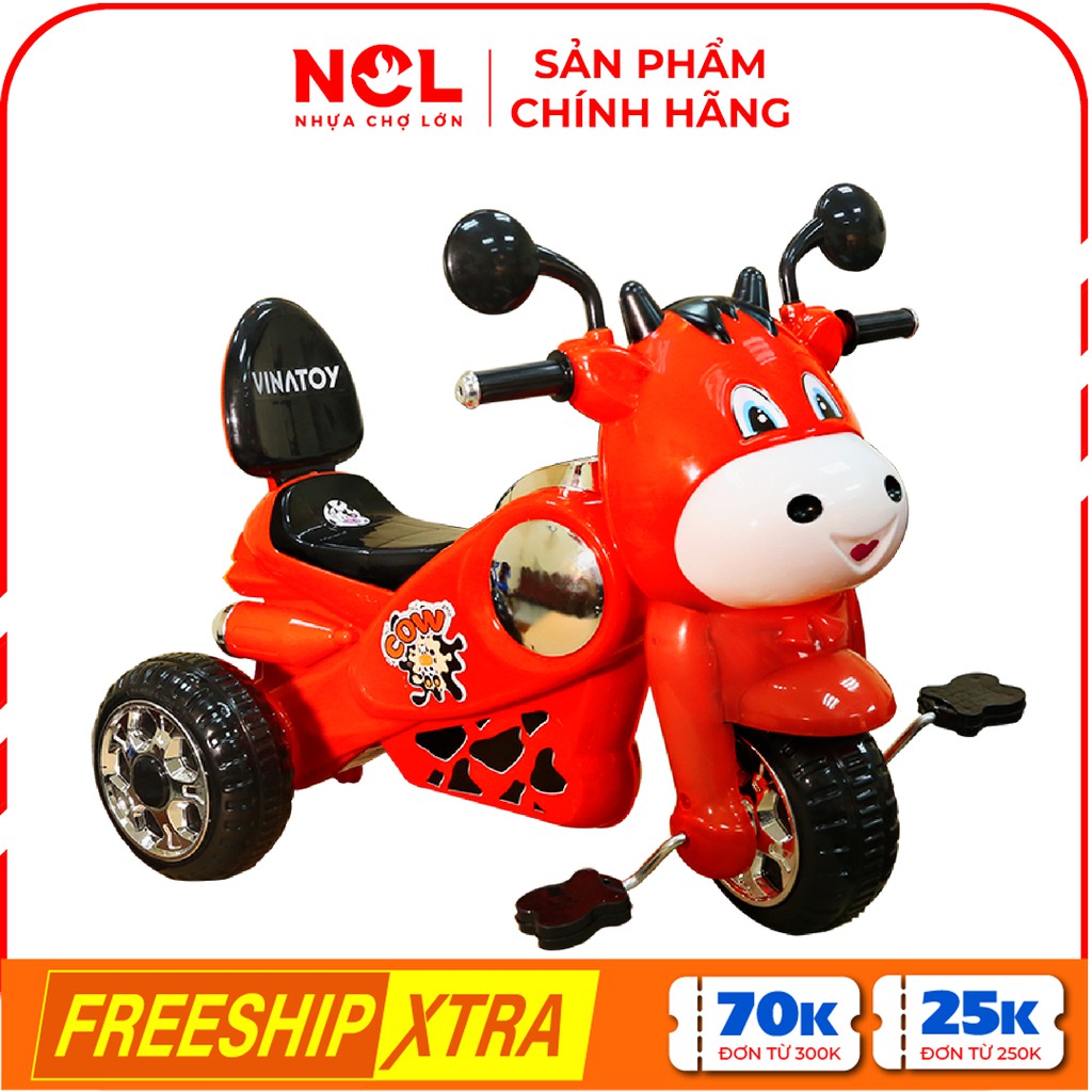 [LIFEM2256 - 12% đơn 250K] [Nhựa Chợ Lớn] Xe 3 Bánh hình Vespa Bò Con (Không nhạc) - M1803A-X3B