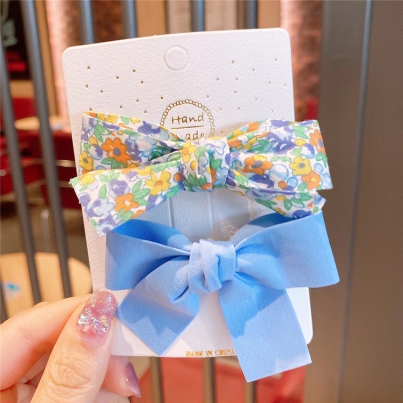 Kẹp Tóc Nơ Hoa Đơn Giản Dễ Thương Phong Cách Hàn Quốc Cho Bé Gái