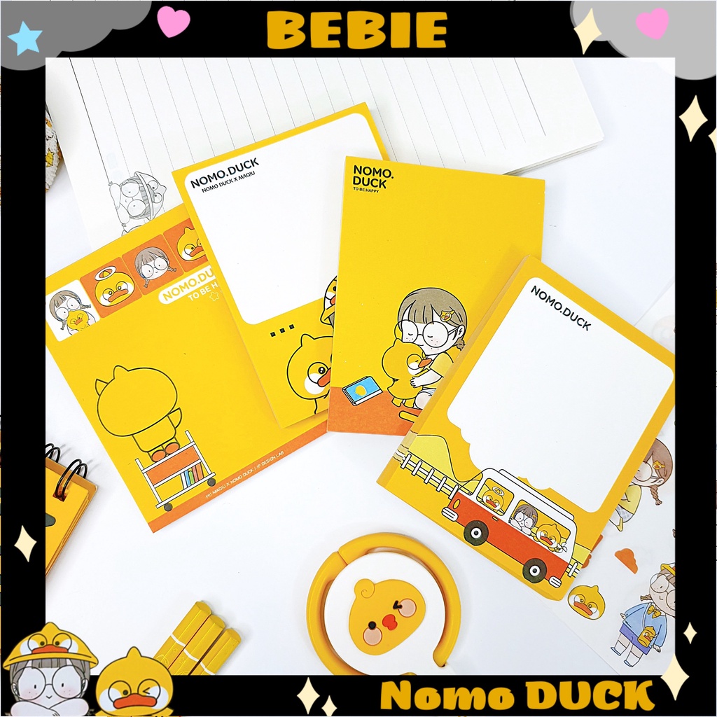 Giấy note học sinh 50 tờ in hình vịt Nomo Duck BeBie - BP541