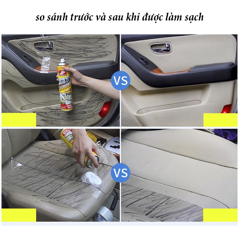 [ Đánh là sạch ] Chai Xịt Bọt Đa Năng Vệ Sinh Ghế Da Nội Thất Ô Tô Foam Cleaner Công Nghệ Mỹ