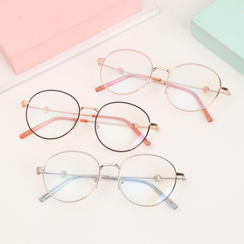 BORAG Mắt Kính Gọng Tròn Kim Loại Chống Bức Xạ