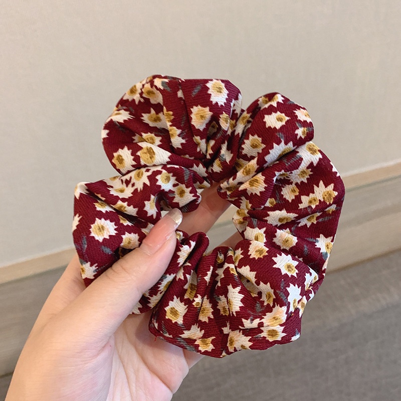 Dây buộc tóc cao su bọc vải cotton nhiều màu sắc tùy chọn thời trang thu đông phong cách Hàn Quốc cho nữ