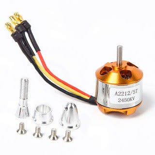 Motor XXD 2212-1000kv/1400kv/2200kv/2450kv/2700kv Himodel + Jack + Đầu Đạn