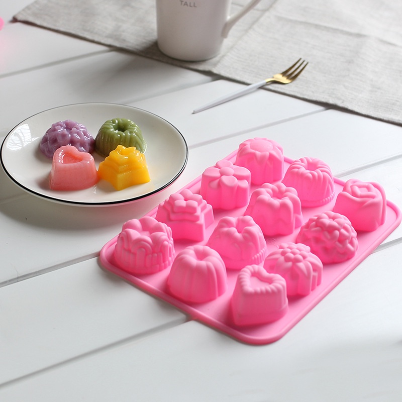 Khuôn silicone tạo hình làm bánh kẹo hình bông hoa 3D