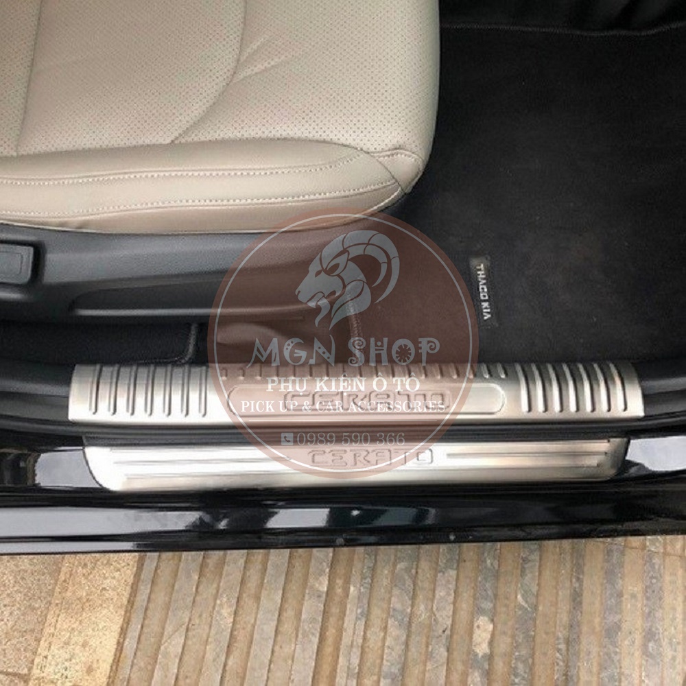 [Ốp bậc bước chân] [Kia Cerato 2019 - 2022] [bên trong - bên ngoài] inox