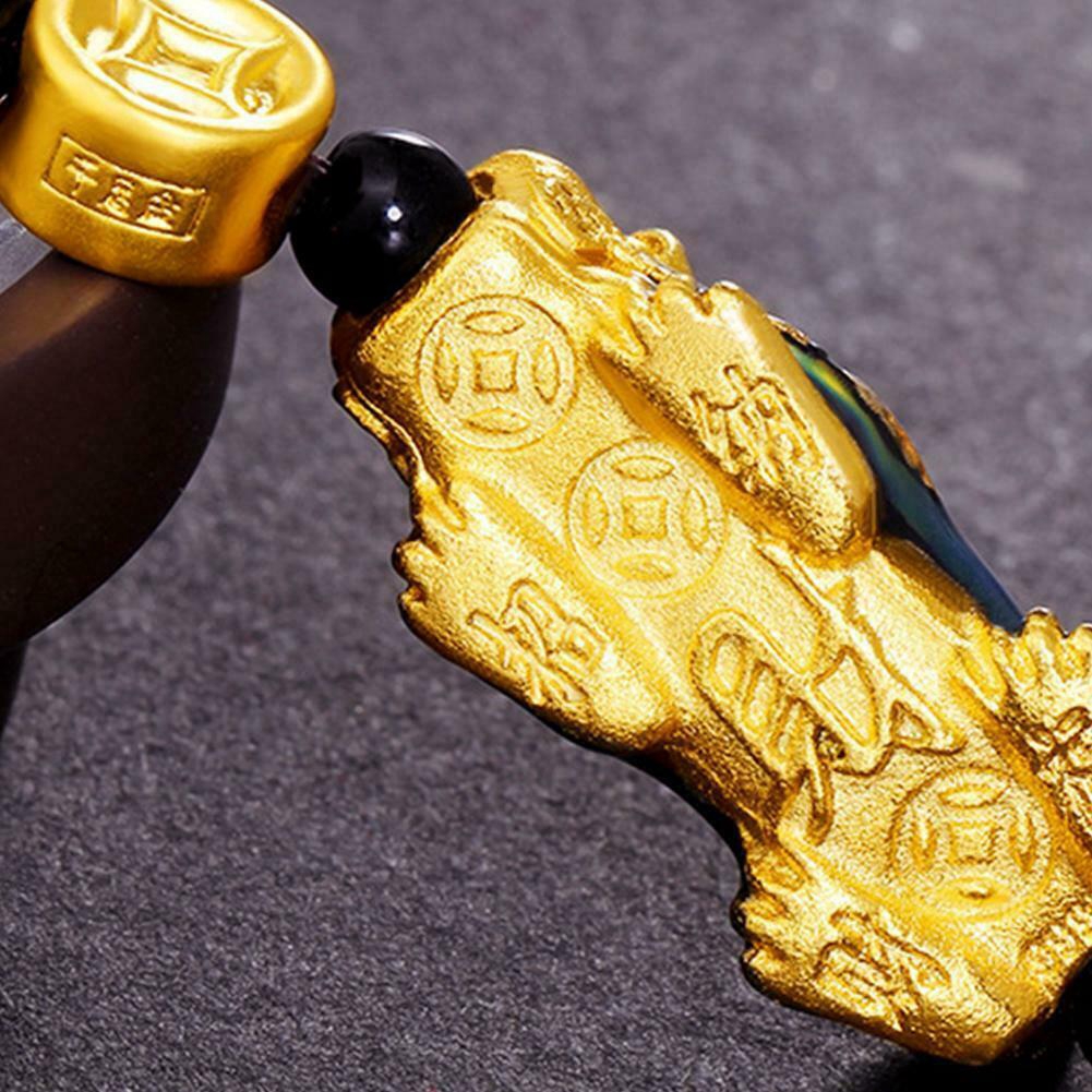 Vòng Tay Chuỗi Hạt Đá Obsidian Mặt Hình Tỳ Hưu