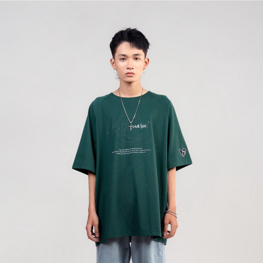 Áo thun SADBOIZ Sadluv Mallard Green &amp; Pink