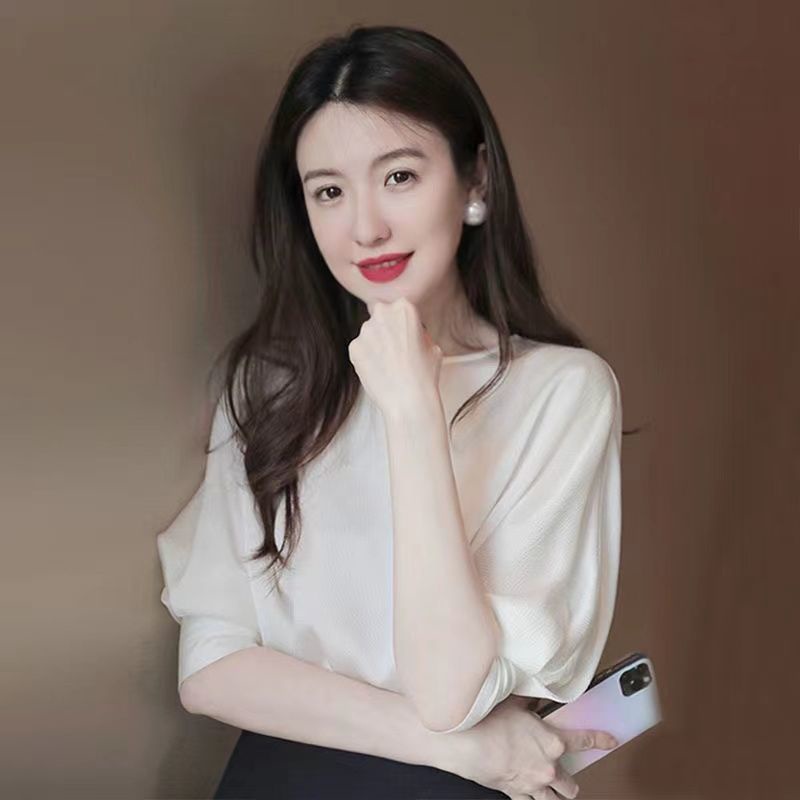 Xiaoxiang Áo Sơ Mi Voan Trắng Tay Ngắn Phồng Phong Cách Pháp Thời Trang Mùa Hè Cho Nữ