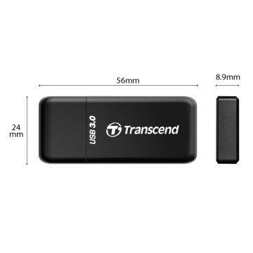 [Mã BMLT35 giảm đến 35K] Đầu đọc thẻ nhớ Transcend F5K USB 3.0 (Đen)