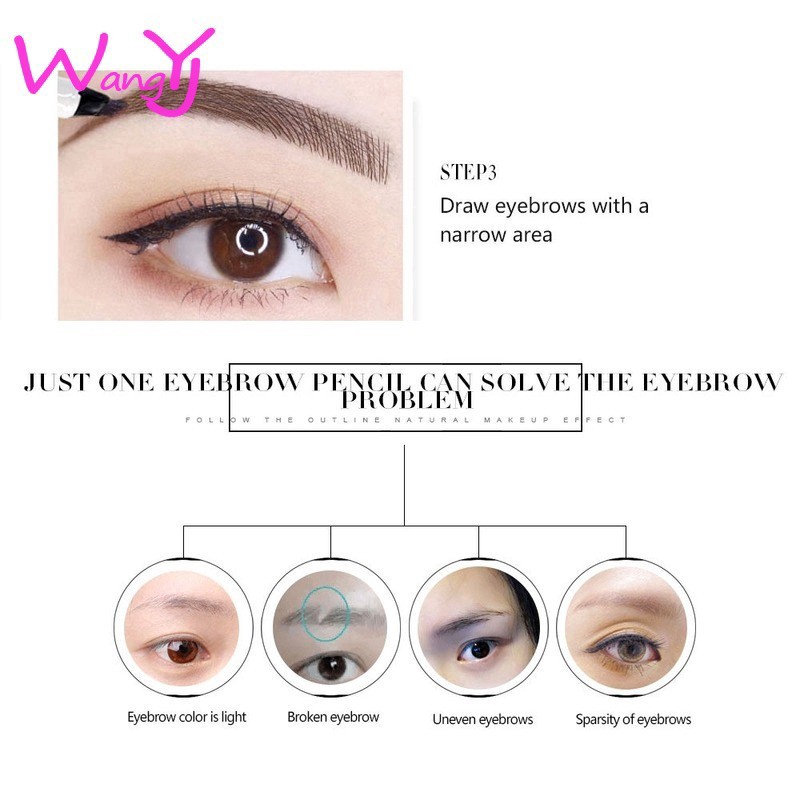(Hàng Mới Về) Bút Kẻ Lông Mày Dạng Lỏng Thiết Kế Hai Đầu Lâu Trôi Chống Thấm Nước Không Nhòe | BigBuy360 - bigbuy360.vn
