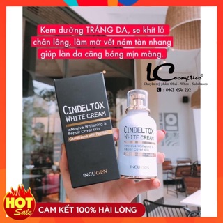 Kem truyền trắng Cindetox White Cream💦CHUẨN AUTH 100%💦dưỡng trắng- căng bóng- mướt mịn cho da 50ml